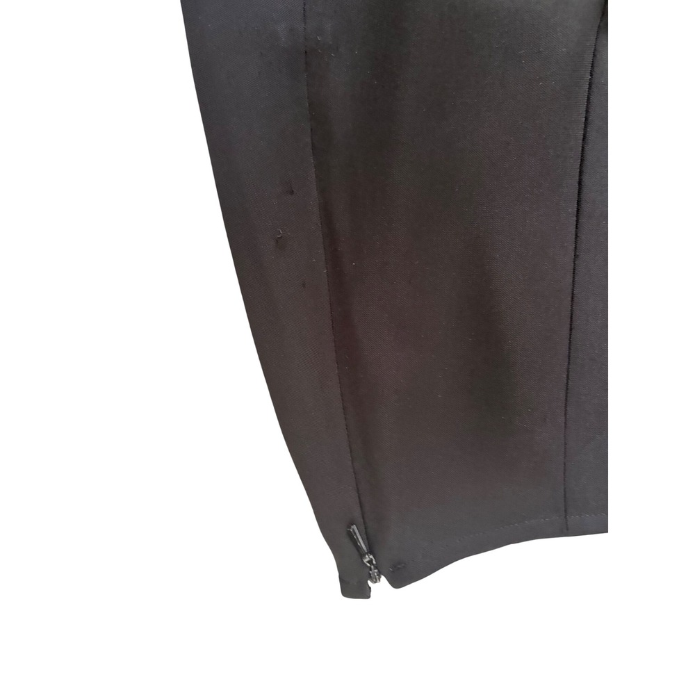 Vivienne Tam Black Embroidered Floral Wrap Pencil Skirt Size 3 Vintage 90s - Picture 4 of 5